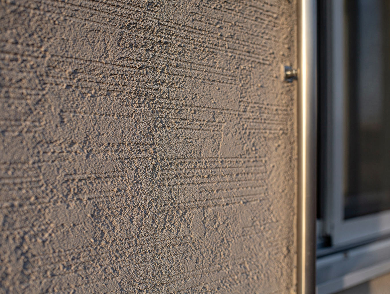 High quality stucco finish on a modern home